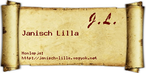 Janisch Lilla névjegykártya